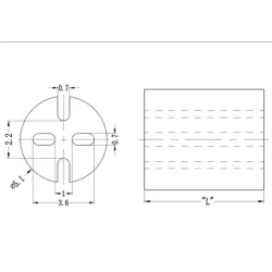 GLEDM-1 / LEDM-1 / LED spacer - metric round | Gecko Fastener GmbH 2