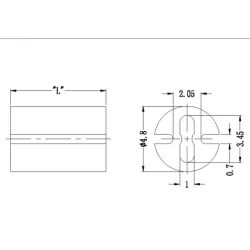GLEDM-2 / LED - Abstandshalter PVC-Schwer Entflammbar | Gecko Fastener GmbH 2