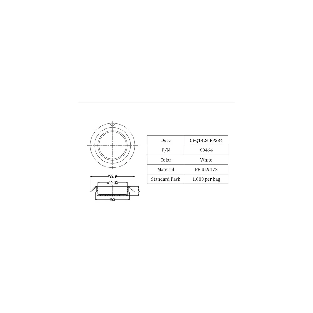 GFQ1426FP384 | Insteek-/ Indrukstekker | Gecko Fastener GmbH