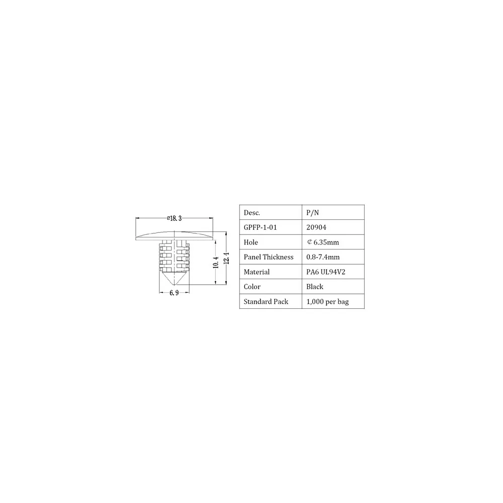 GPFP / PFP-7-01 | Pal slot | Gecko Fastener GmbH