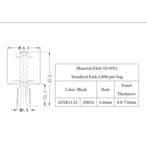 GUSR1132 / USR-1132 / Rivetti a vite | Gecko Fastener GmbH