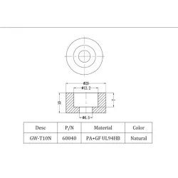 GW-T10 | Afstandsbus | Gecko Fastener GmbH 2