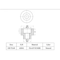 GW-T16 | Afstandsbussen | Gecko Fastener GmbH 2