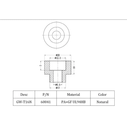 GW-T16 | Douille d'écartement | Gecko Fastener GmbH