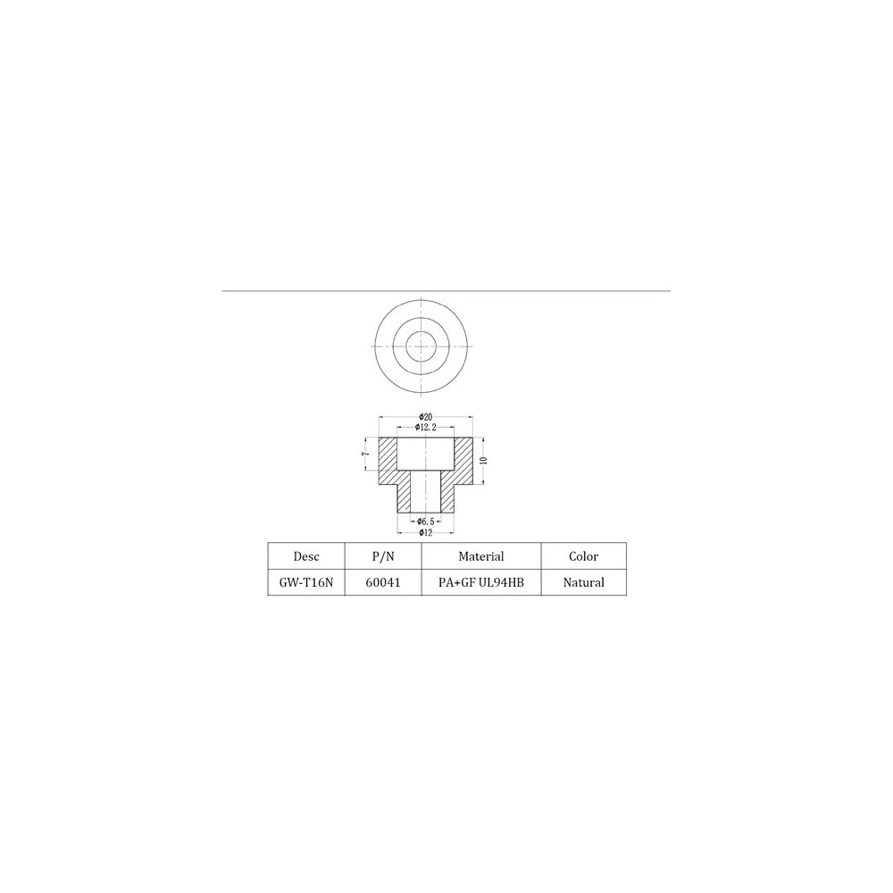 GW-T16 | Afstandsbussen | Gecko Fastener GmbH