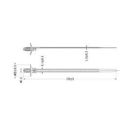 GT50SDP6 / T50SDP6 | Kabelbinder für Blindlochmontage | Gecko Fastener GmbH 2