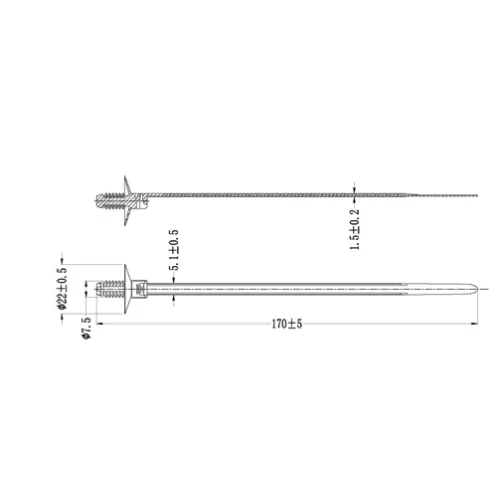 GT50SDP6 / T50SDP6 | Cable ties for blind hole mounting | Americom