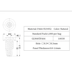 GLN405PA66 / Montagebeugel | Gecko Fastener GmbH 2