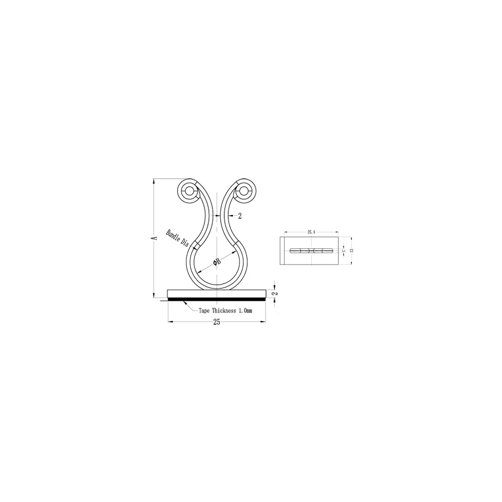 GKLB-350 / KLB / Kabeldriller selbstklebend | Gecko Fastener GmbH