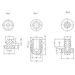 GPOF / POF | Behuizingvoet, Buffervoet, Om in te persen | Gecko Fastener GmbH 2