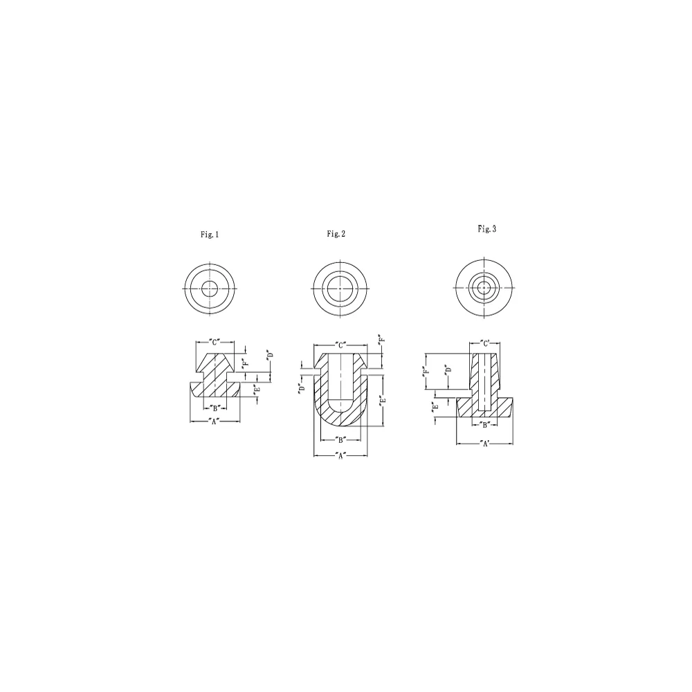 GPOF / POF | Behuizingvoet, Buffervoet, Om in te persen | Gecko Fastener GmbH