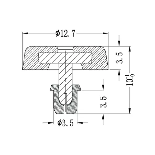 GFSR / FSR | Piedino di alloggiamento con rivetto a espansione | Gecko Fastener GmbH
