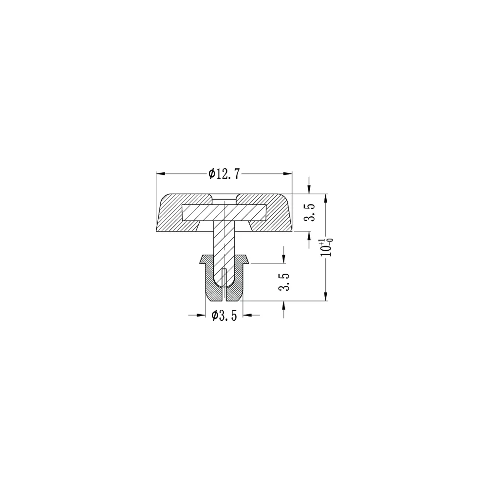 GFSR / FSR | Pie de carcasa con remache expansible | Gecko Fastener GmbH