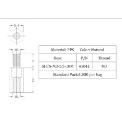 GHTS-M3 / Bulloni isolanti esagonali metrici | Gecko Fastener GmbH 2