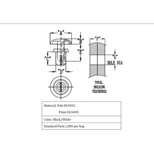 Plastic expanding rivets / snap rivets | Gecko Fastener GmbH