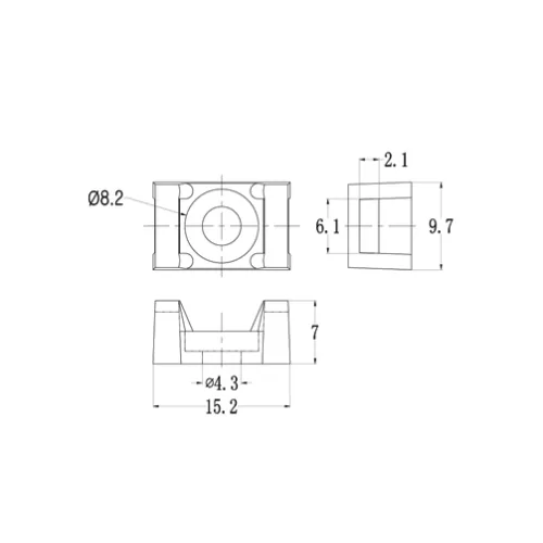 GFTH-13R-01 / FTH-13 | Montagesockel | Gecko Fastener GmbH