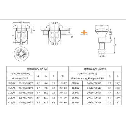 GSLG / SLB / SLG | Remaches expansibles, desmontables | Gecko Fastener GmbH