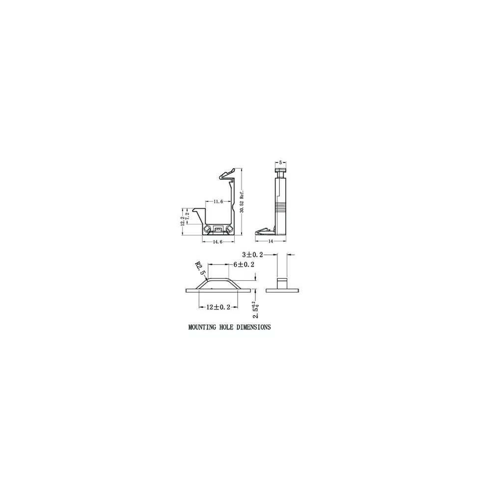 Cable holder with locking mechanism | SMWSLT / GSMWSLT | Gecko Fastener GmbH