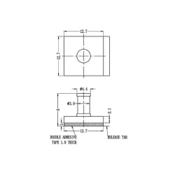GPSBM / PSBM / Distanziatore con base adesiva | Gecko Fastener GmbH 2