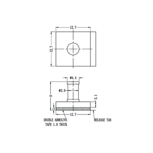 GPSBM / PSBM / Distanziatore con base adesiva | Gecko Fastener GmbH