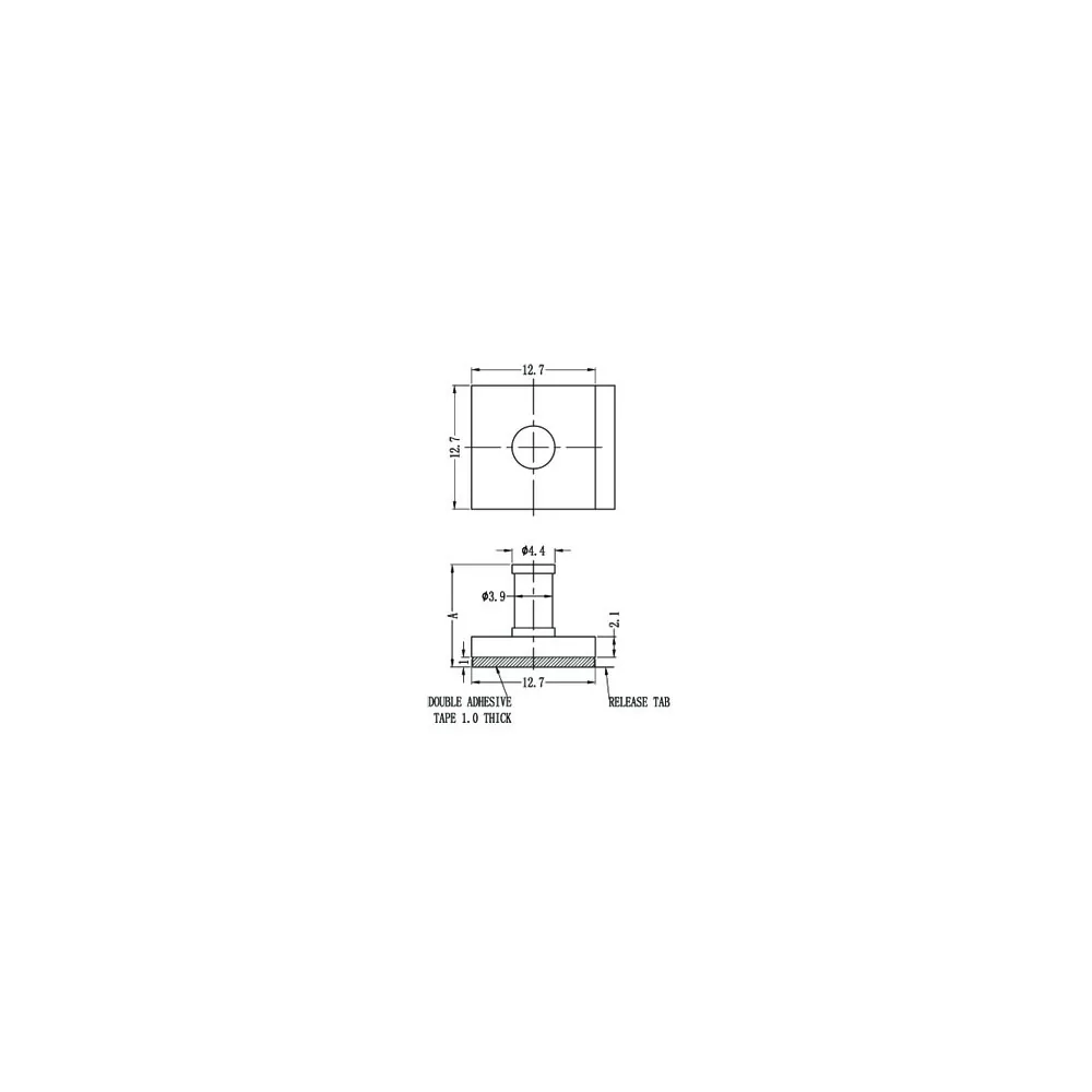 GPSBM / PSBM / Entretoise avec fond adhésif | Gecko Fastener GmbH