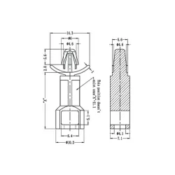 GSRLAHS | Abstandshalter Fixierung durch Spreizniet | Gecko Fastener GmbH 2