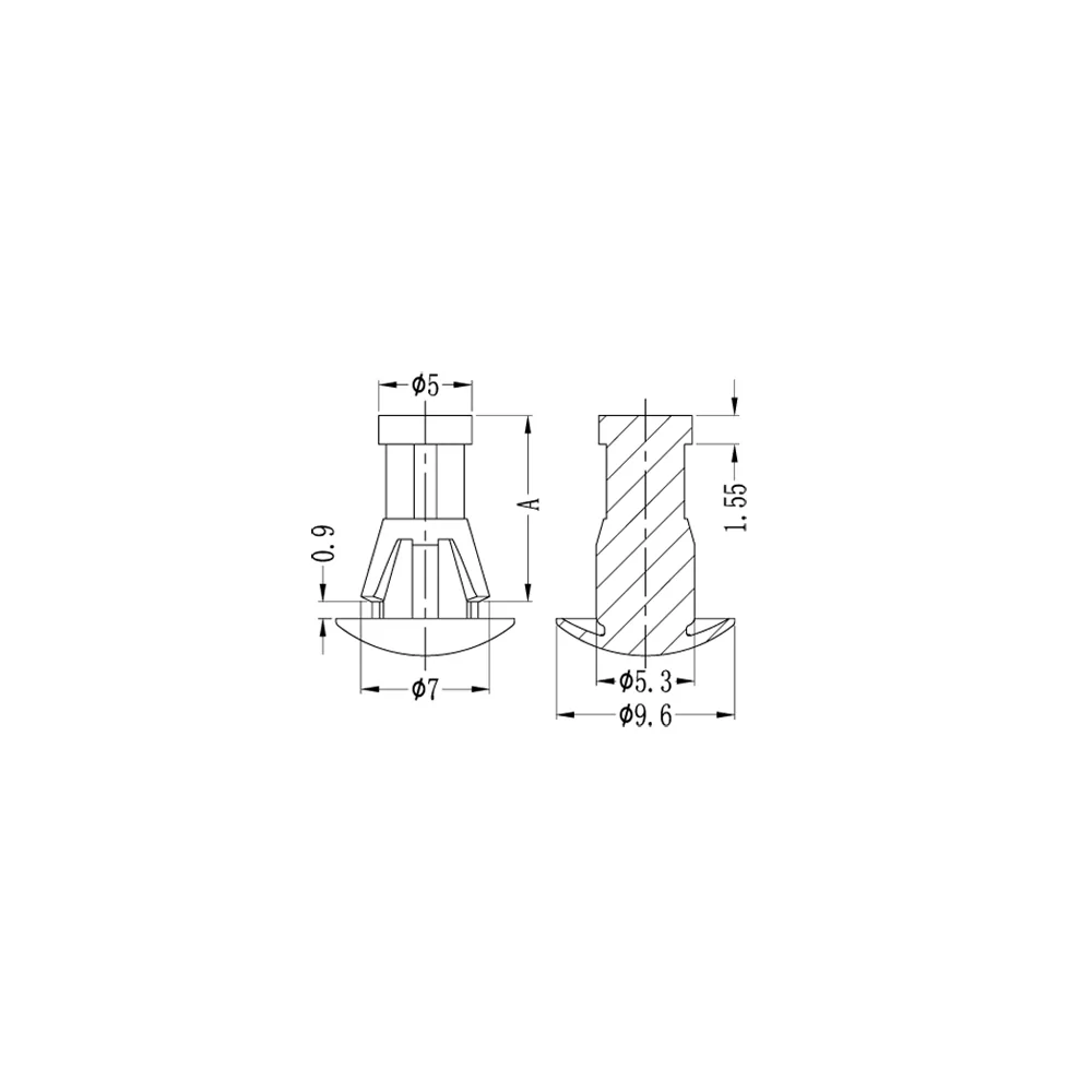 GNPS | Clavijas de soporte de cabeza plana | Gecko Fastener GmbH