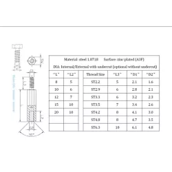 HTSBG-ST | Self-tapping threaded bolt made of steel | Americom 2
