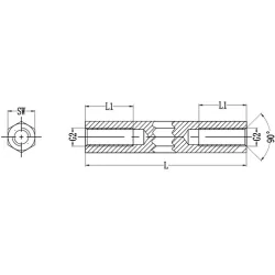 12x / HTSBG | Distanzbolzen Stahl verzinkt | Gecko Fastener GmbH 2