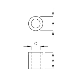 G103C - Support d'entretoise rond | Gecko Fastener GmbH 2