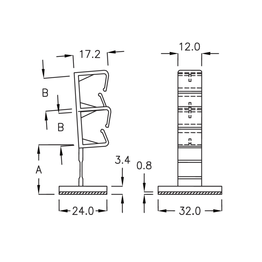 G2CH-15A - Cable retainer (wire saddle) | Gecko Fastener GmbH