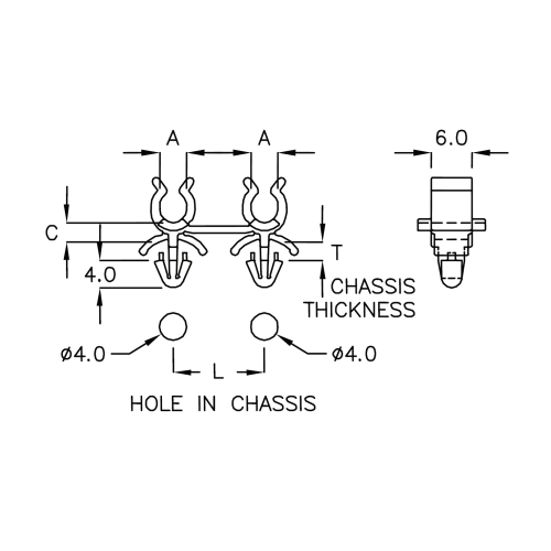 G2CS-2WQ - Support de câble (Wire Saddle) | Gecko Fastener GmbH