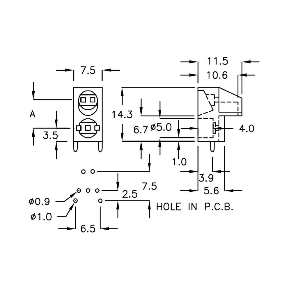 G2LED-5A - Carcasa para LED | Gecko Fastener GmbH