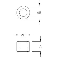 G403QP - Support d'entretoise rond | Gecko Fastener GmbH 2