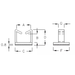 GAB-20L - Cable holder (wire saddle) | Gecko Fastener GmbH 2