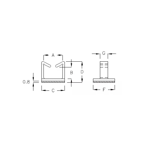 GAB-20L - Soporte para cables (Wire Saddle) | Gecko Fastener GmbH