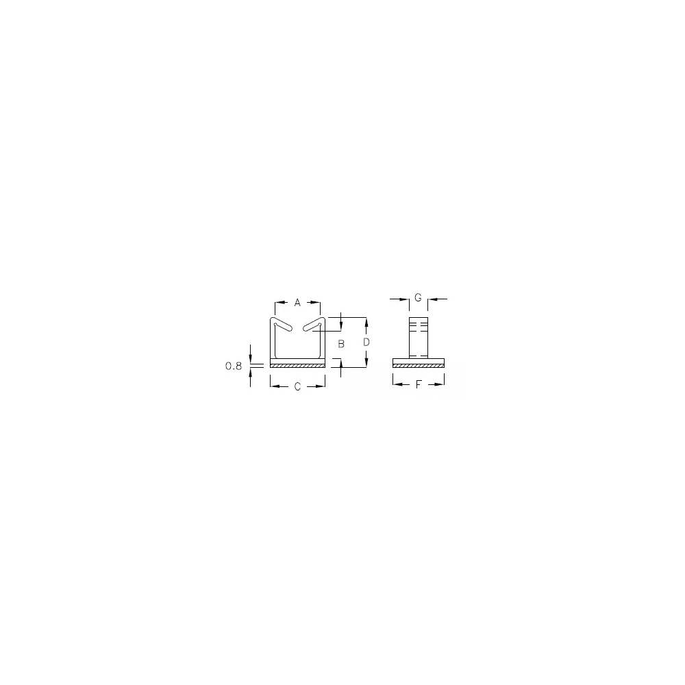 GAB-20L - Soporte para cables (Wire Saddle) | Gecko Fastener GmbH