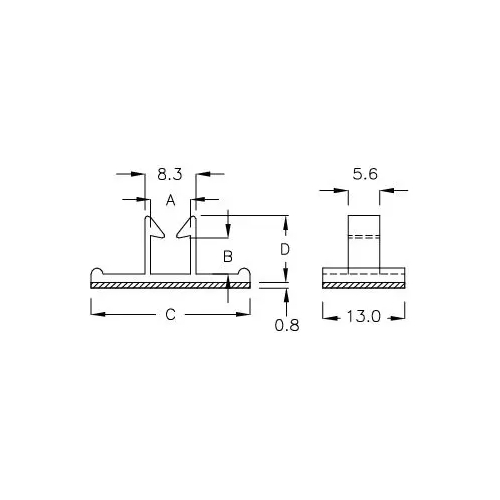 GAB-15 - Support de câble (Wire Saddle) | Gecko Fastener GmbH