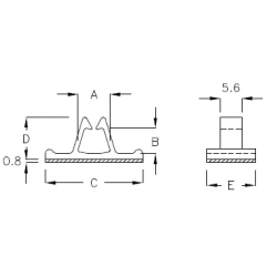 GAB-15A - Kabelhouder (Wire Saddle) | Gecko Fastener GmbH 2