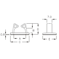 GAB-15H - Supporto per cavi (Wire Mount) | Gecko Fastener GmbH 2