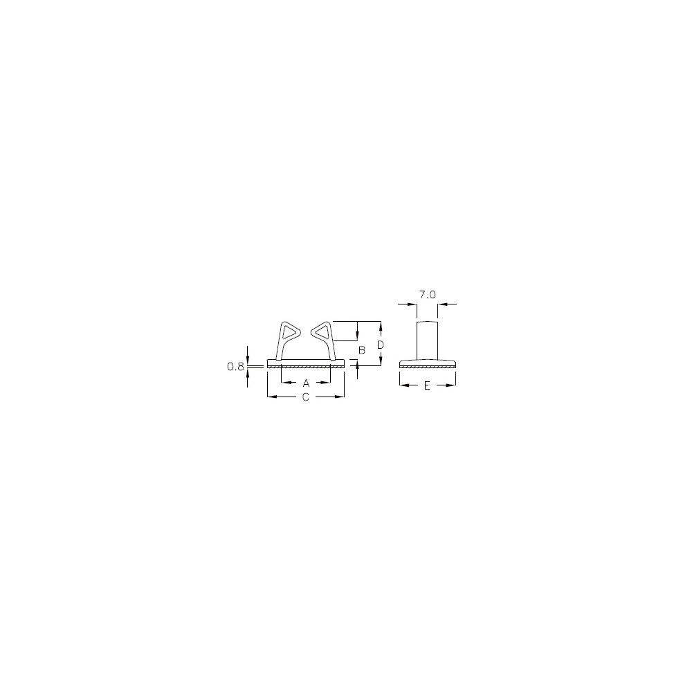 GAB-15H - Soporte para cables (Wire Mount) | Gecko Fastener GmbH