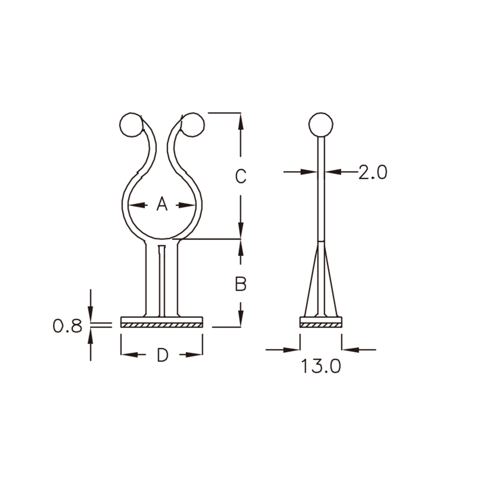 GAB-18JK - Kabelhouder (Wire Mount) | Gecko Fastener GmbH