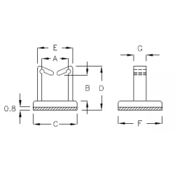 GAB-20 - Supporto per cavi (Wire Saddle) | Gecko Fastener GmbH 2