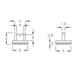 GAB-20C - Support de câble (Wire Saddle) | Gecko Fastener GmbH 2