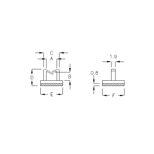 GAB-20C - Support de câble (Wire Saddle) | Gecko Fastener GmbH