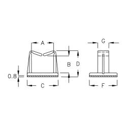 GAB-20GP - Cable holder (wire saddle) | Gecko Fastener GmbH