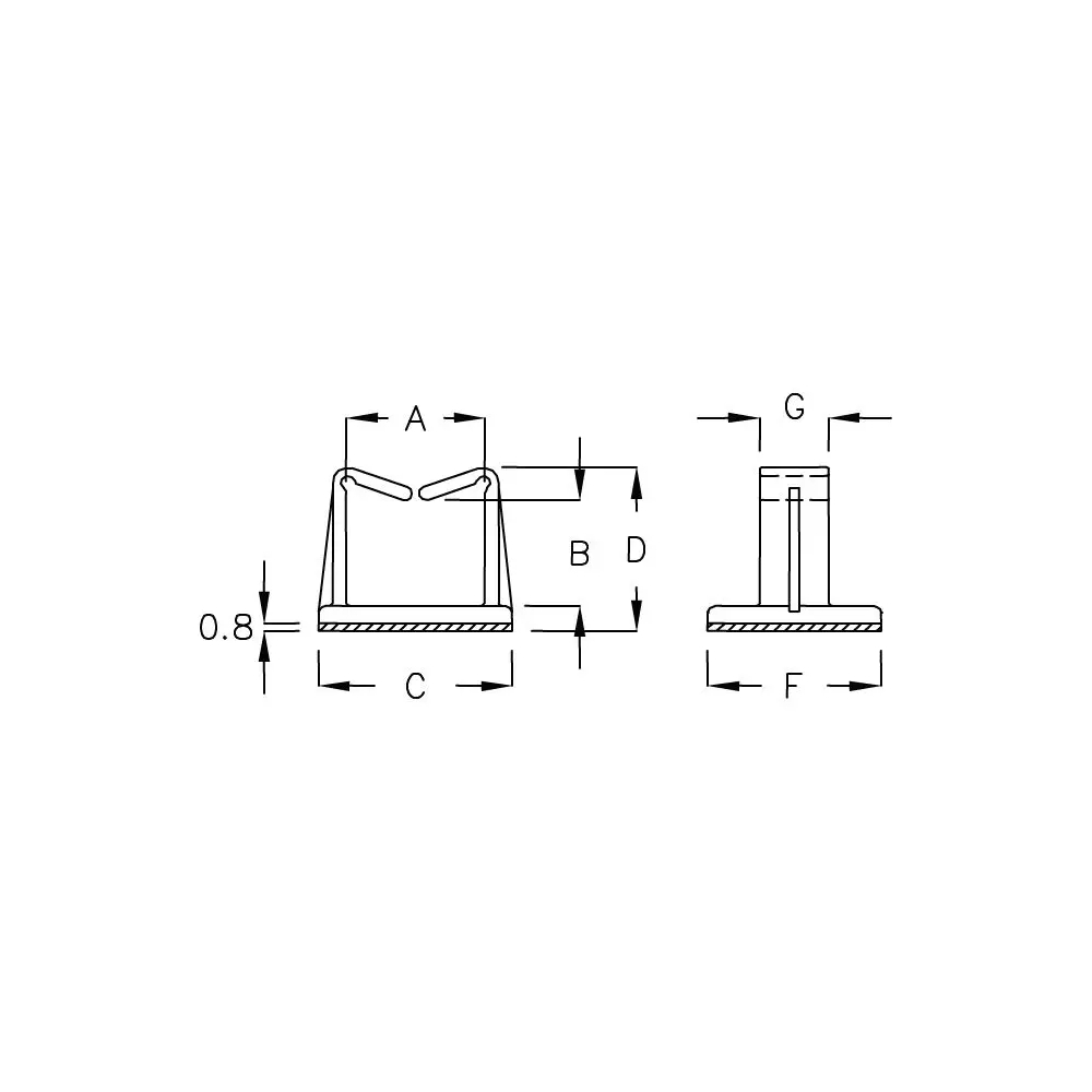 GAB-20GP - Kabelhouder (Wire Saddle) | Gecko Fastener GmbH