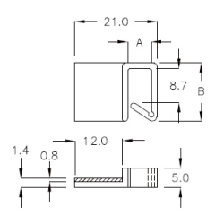 GAB-5 - Supporto per cavi (Wire Saddle) | Gecko Fastener GmbH 2