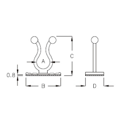 GAB-8C - Abrazadera para cables | Gecko Fastener GmbH 2