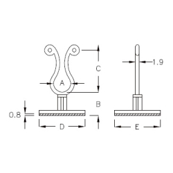 GAB-8S - Cable clamp | Gecko Fastener GmbH 2